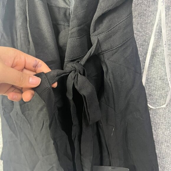 NWT LULUS Wrap Dress Skort Romper Medium Ruffled Midi Tying Belt Size M - Picture 5 of 8